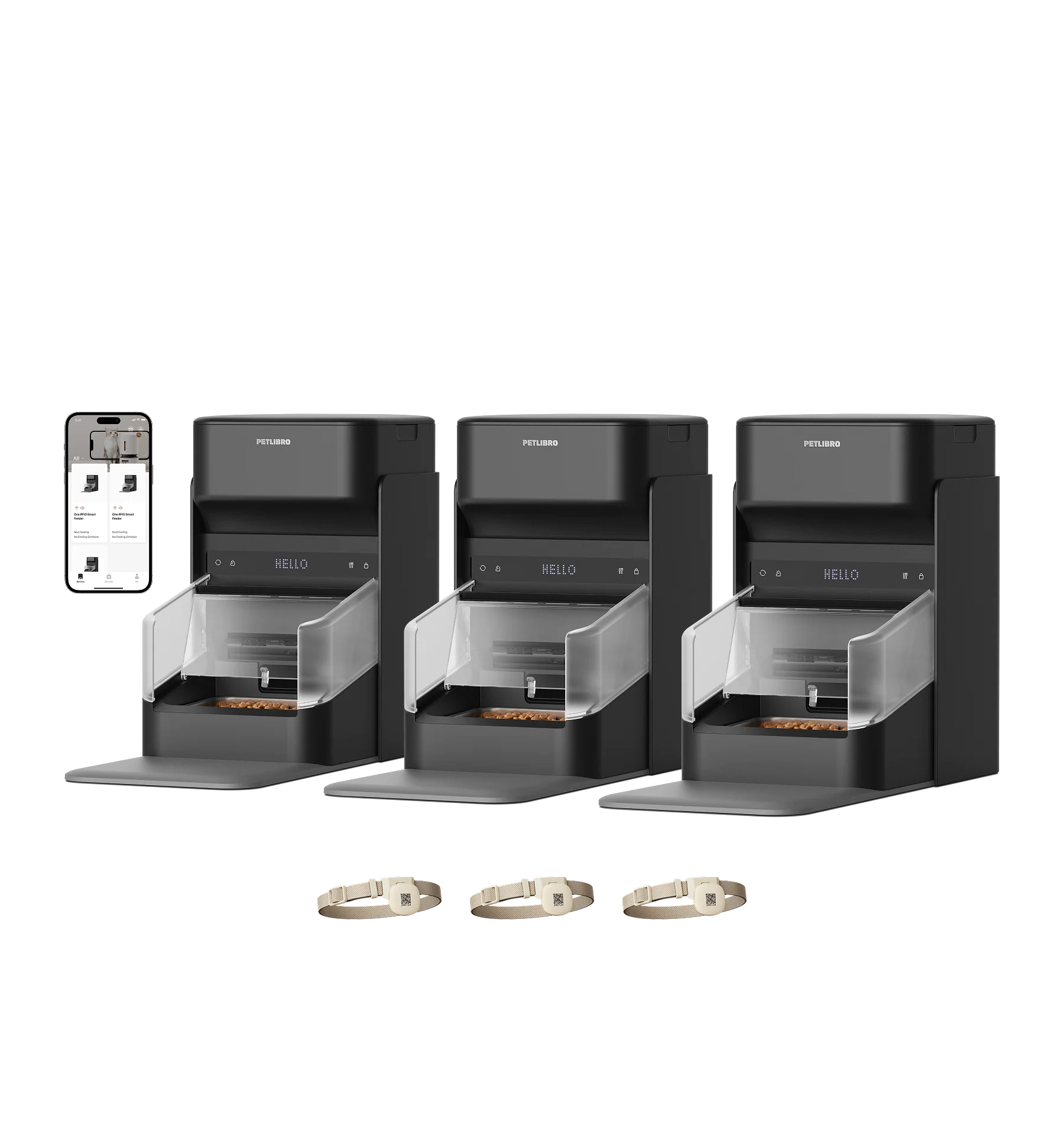 One RFID 智能喂食器个性化多宠套装