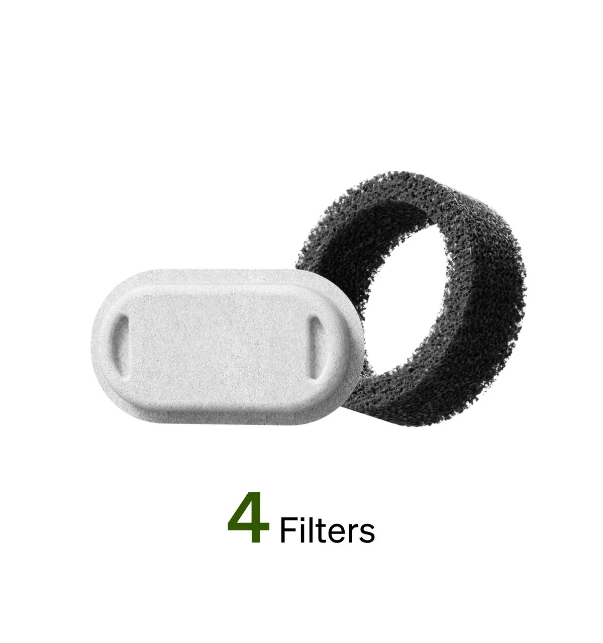 Replacement Filters for Stainless Steel Pet Water Fountain, 4 Packs