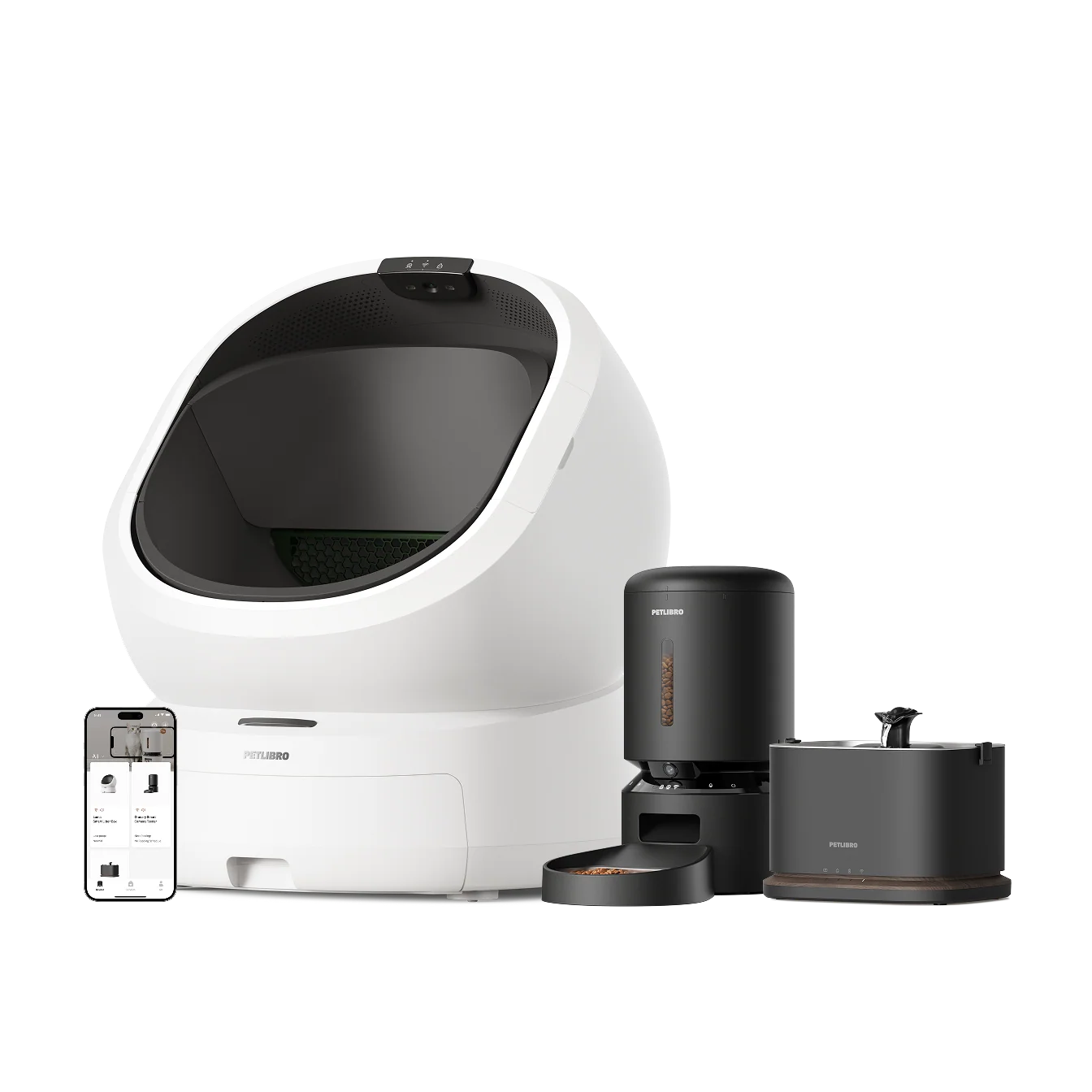 Luma Smart Litter Box, Granary Smart Camera Feeder and Dockstream 2 Fountain