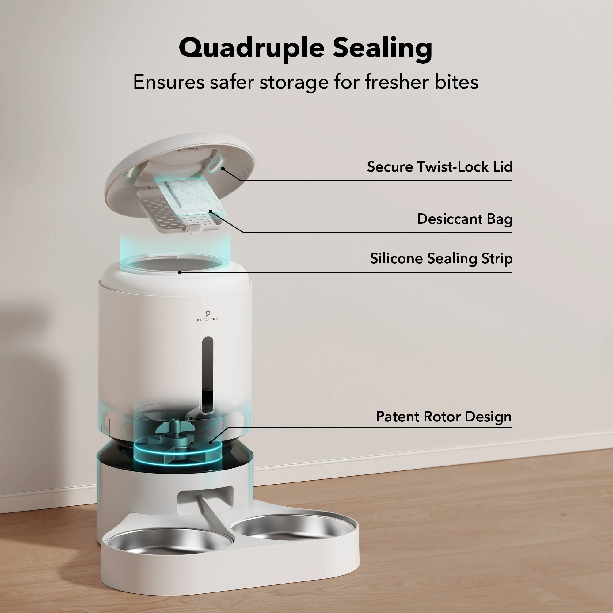 Petlibro Granary Smart Feeder Dual Bowl with Wi-Fi App Control