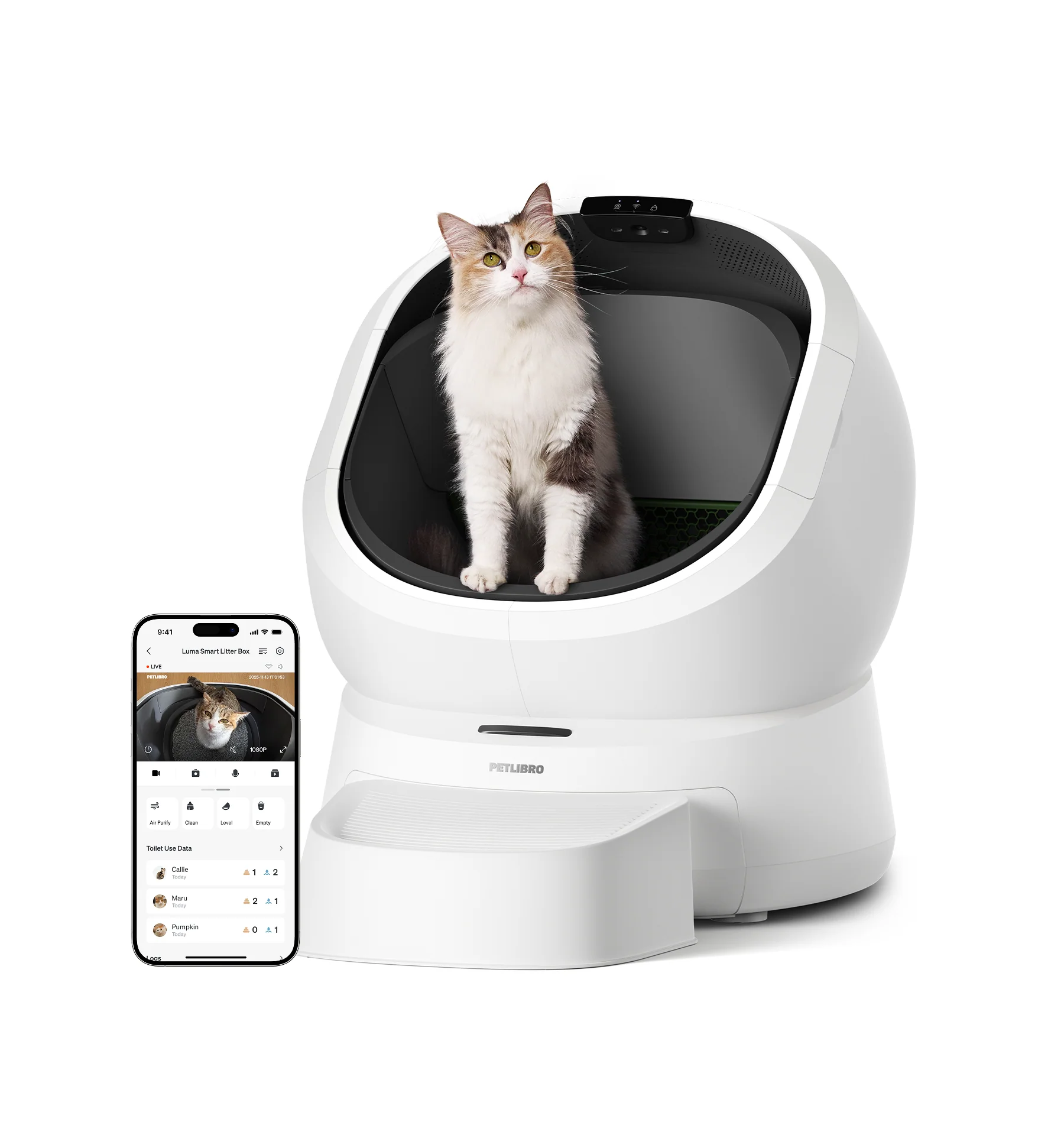 Luma Smart Litter Box with Auto Scooping, Odor Control and AI Waste Analysis
