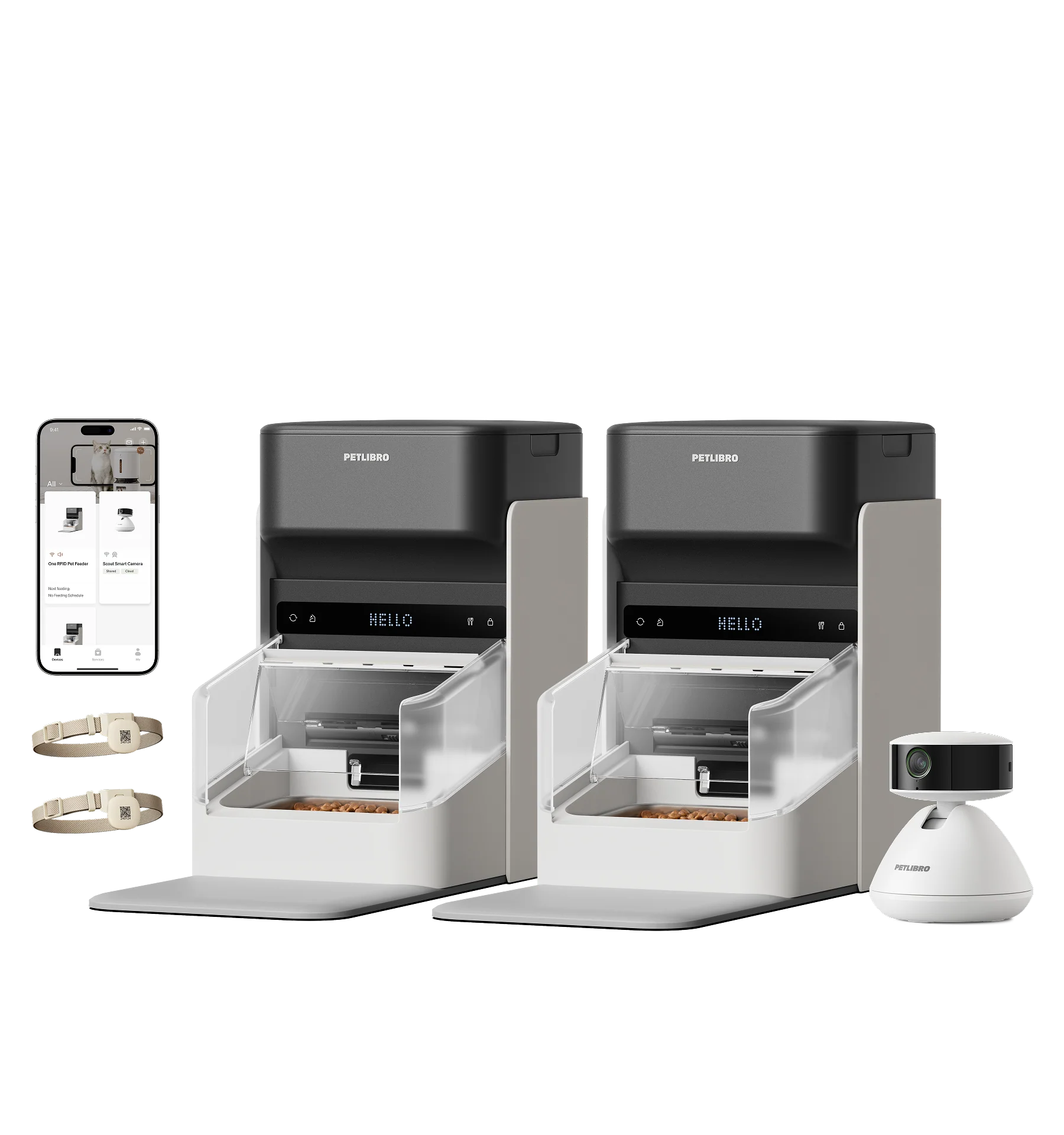 RFID Smart Feeder and Scout Smart Camera Bundle for Multi-Pet Homes