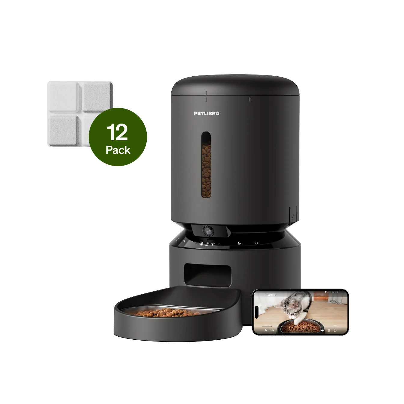 Granary Smart Camera Feeder Extended Bundle with 1080p Camera and App Control