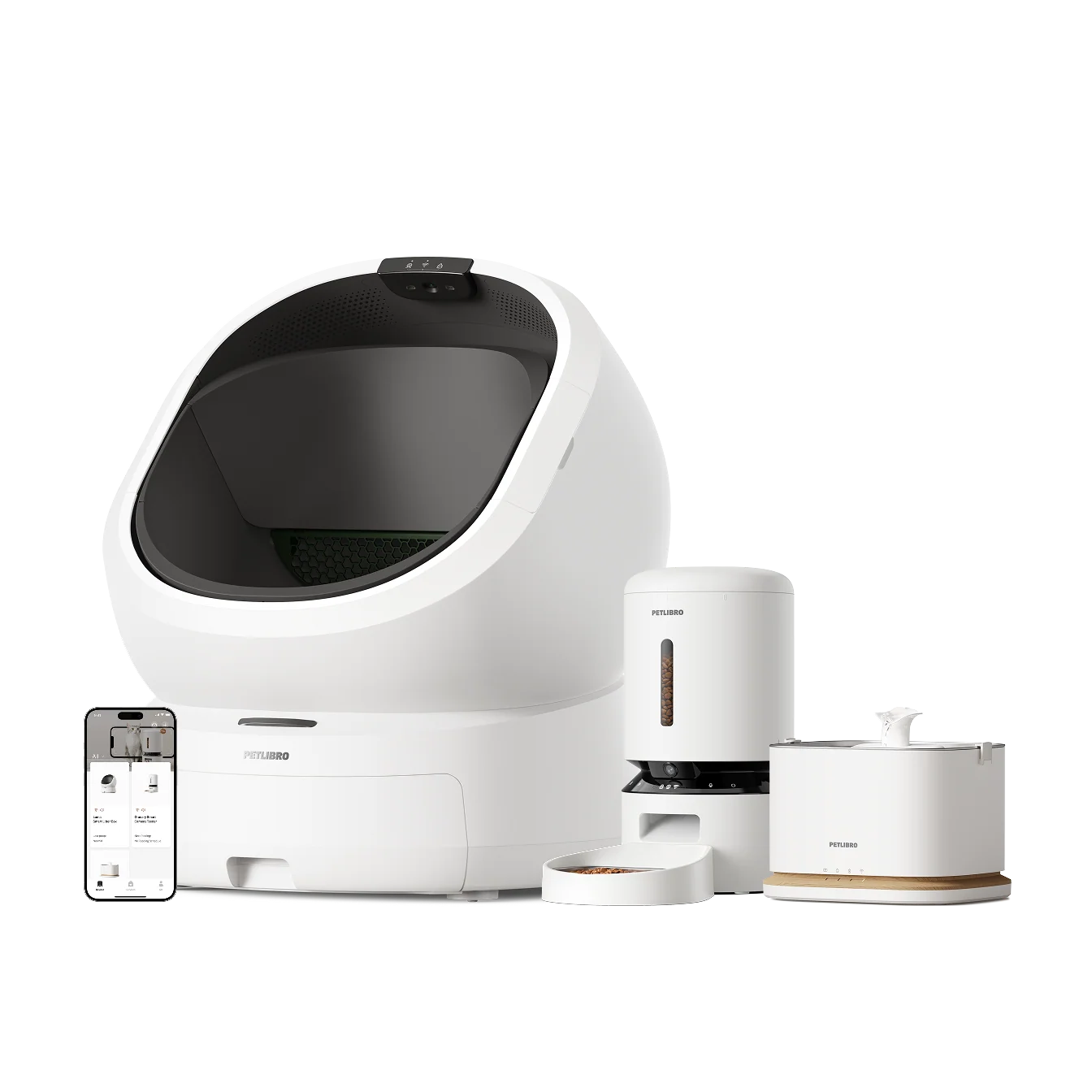 Luma Smart Litter Box, Granary Smart Camera Feeder and Dockstream 2 Fountain