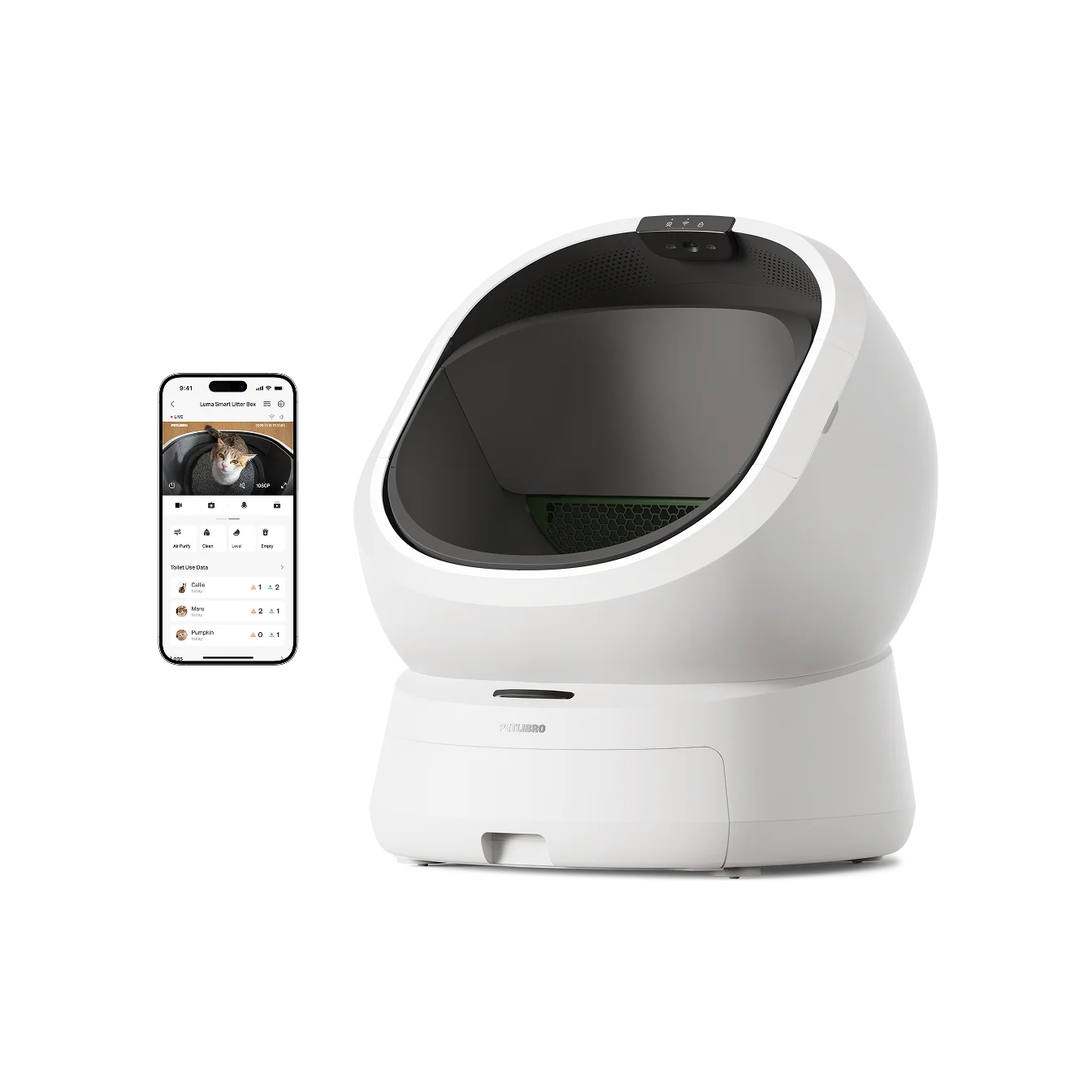 Luma Smart Litter Box with Auto Scooping, Odor Control and AI Waste Analysis