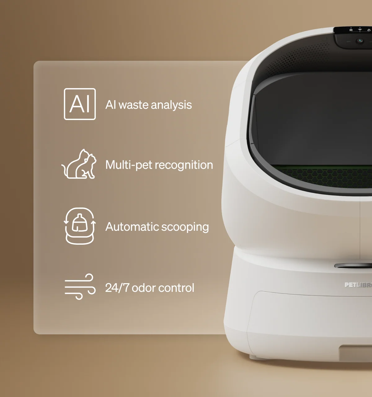 Luma Smart Litter Box with Auto Scooping, Odor Control and AI Waste Analysis