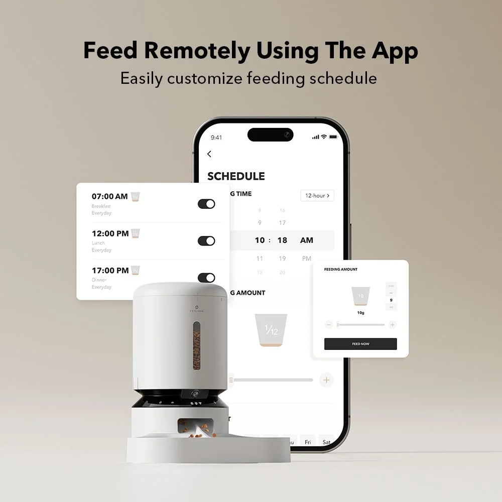 Granary Smart Camera Feeder Dual Bowl with App Scheduling