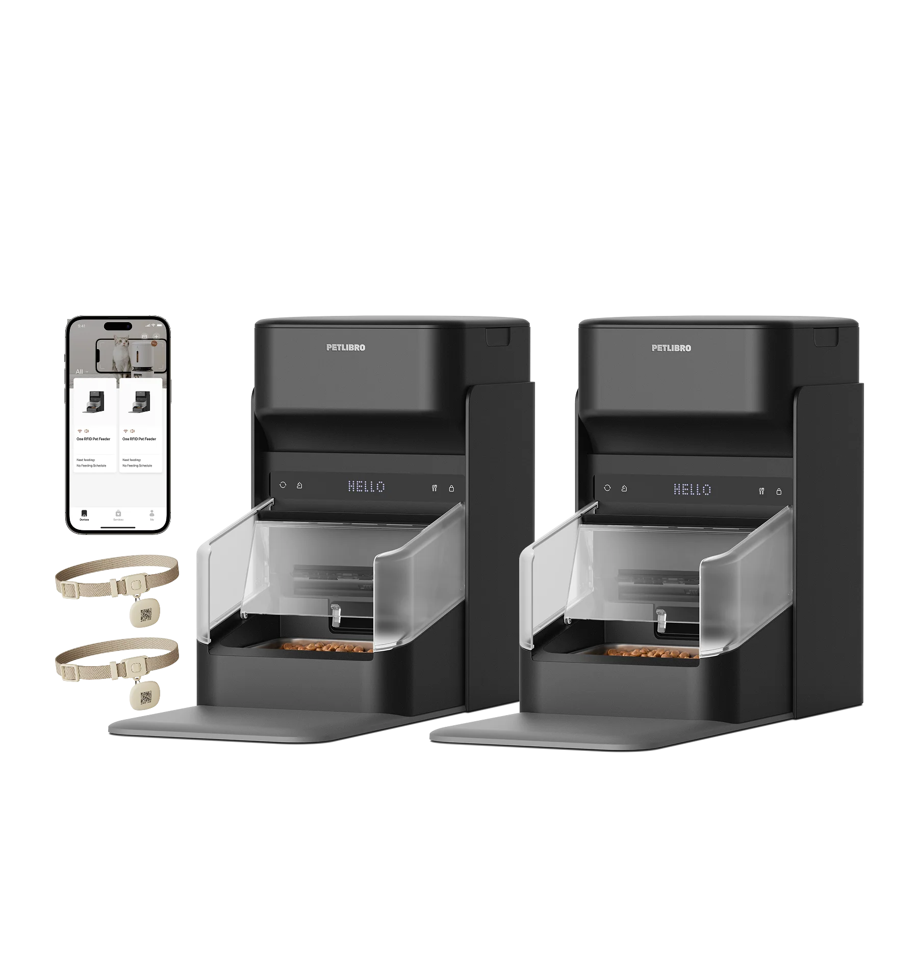 One RFID Smart Feeder with 15-Cup Capacity for Scheduled Meals