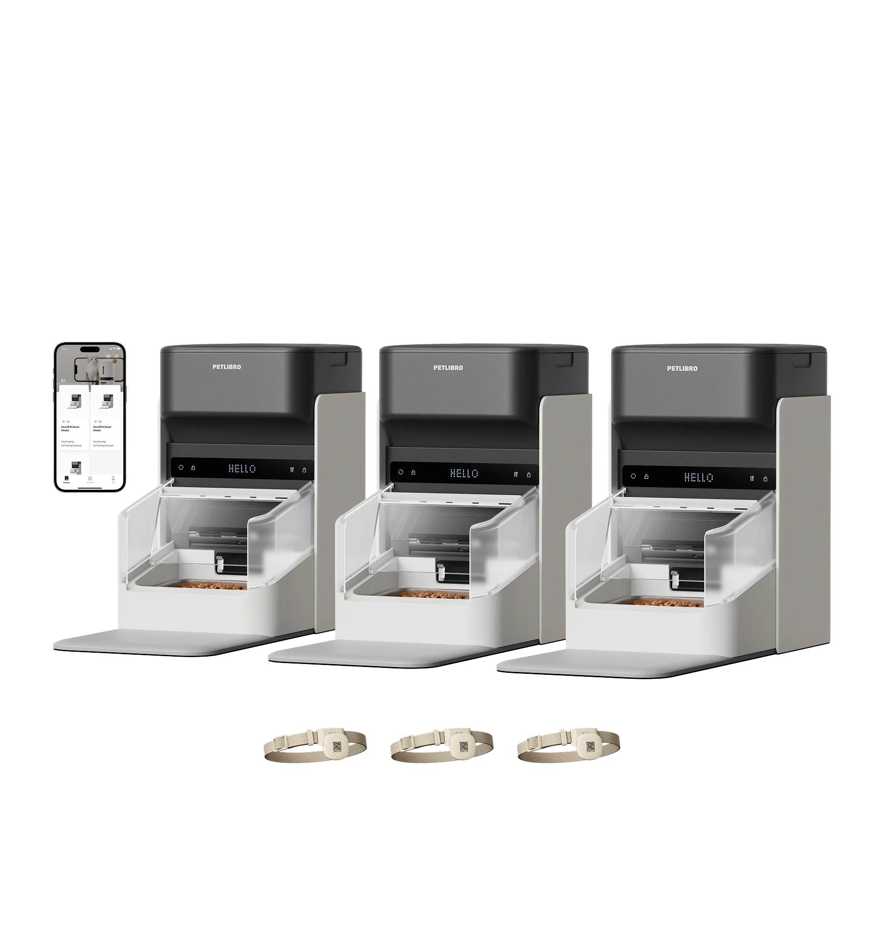One RFID 智能喂食器个性化多宠套装