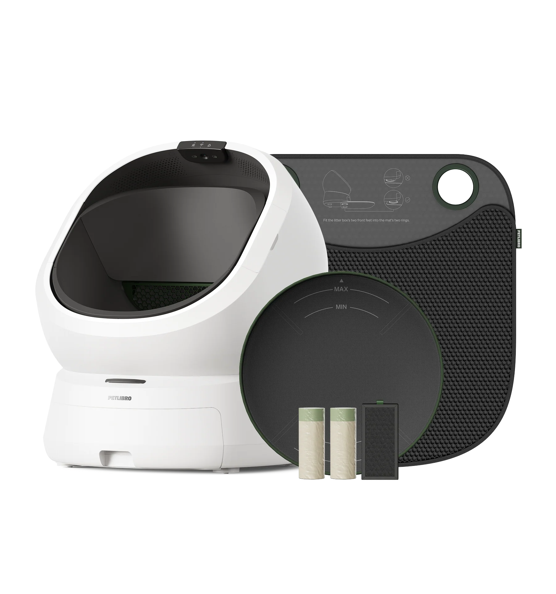 Luma Smart Litter Box Starter Bundle with Mats, Deodorizer and Liners