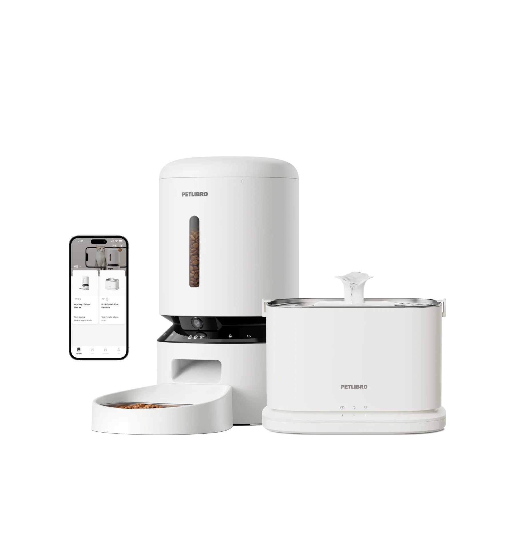 Petlibro Vision Bundle Smart Camera Feeder and Dockstream 2 Fountain