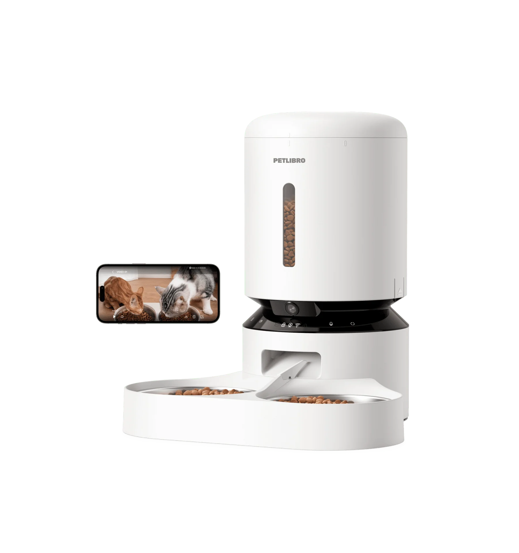 Granary Smart Camera Feeder Dual Bowl with App Scheduling