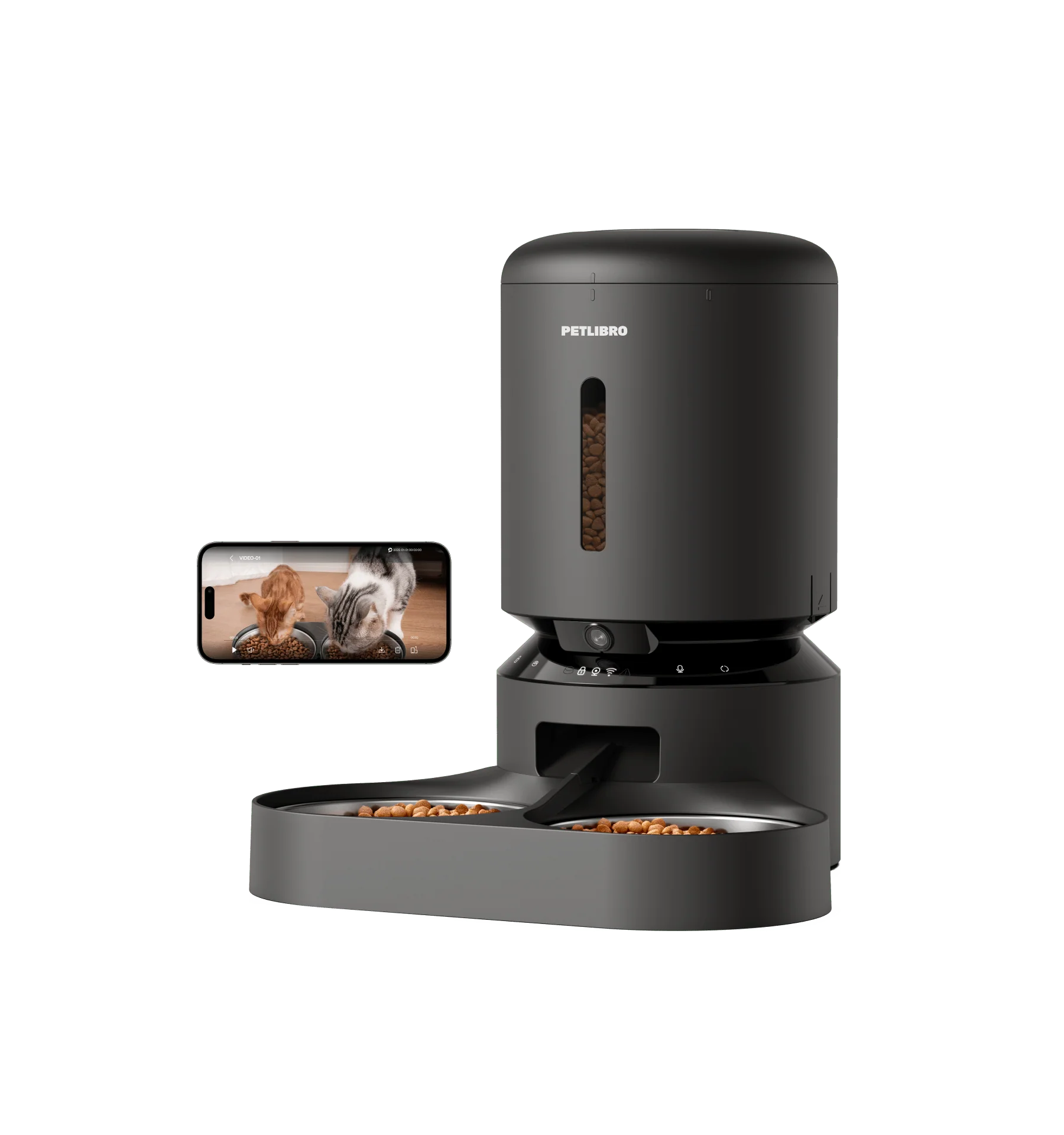 Granary Smart Camera Feeder Dual Bowl with App Scheduling