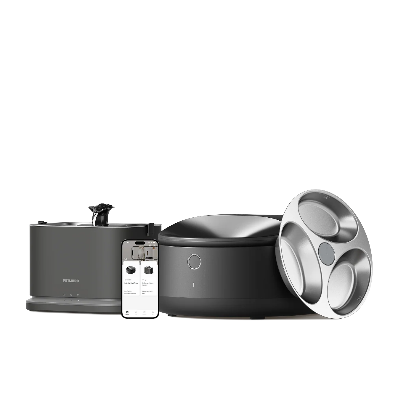 Polar Smart Wet Food Feeder and Dockstream 2 Fountain Bundle