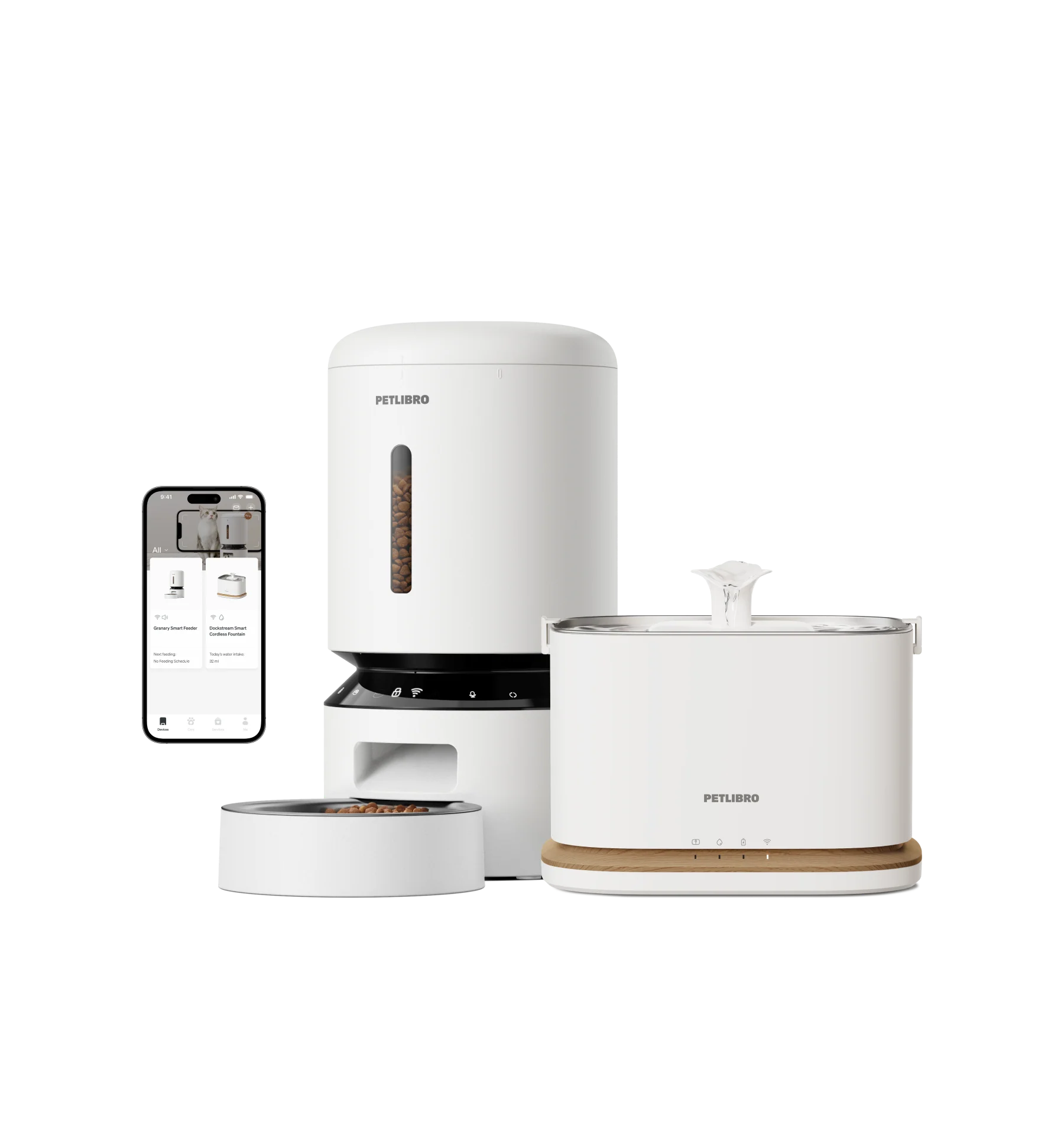 Petlibro Smart Feeding and Hydration Essential Bundle with Granary Feeder and Dockstream 2 Fountain